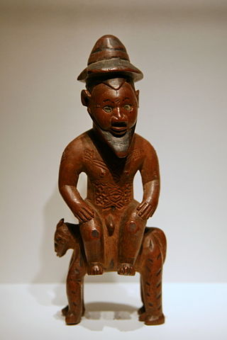 Homme assis sur un animal (National Museum of African Art)