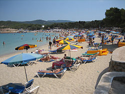 The beach at Cala Bassa