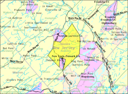 Census Bureau map of Andover Township, New Jersey.