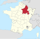 Location of the Champagne province in France