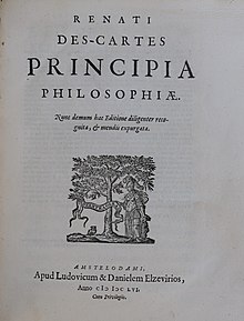 Title page of "Principia philosophiae" (Principles of Philosophy), 1656