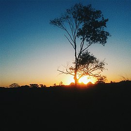 Pôr do sol em Nova Independência