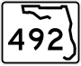 State Road 492 marker