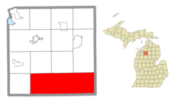 Location within Kalkaska County