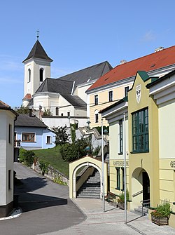 Town centre with parish church