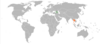 Location map for Georgia (country) and Thailand.