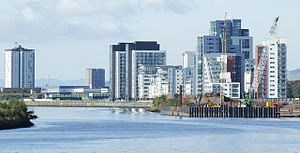 Ehemaliges Gelände des Meadowside im Glasgow Harbour