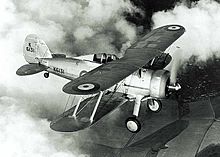 A Gloster Gladiator plane