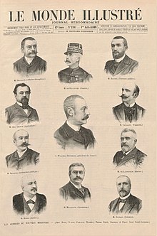 Portraits des membres du gouvernement assemblés en une de journal.