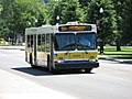 New Flyer D40LFs like this one seen at McMaster University form much of the HSR's recent bus fleet.
