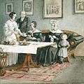 Le professeur Johannes Classen avec sa famille (après 1840)