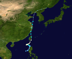 颱風啟德的路徑圖