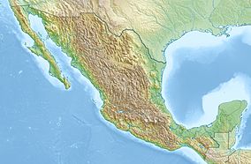 Map showing the location of Tehuacán-Cuicatlán Biosphere Reserve