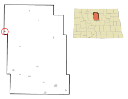 Location of Deering, North Dakota