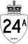 Highway 24A marker
