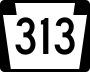 Pennsylvania Route 313 marker