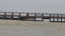 Prakasam barrage counterweight being repaired