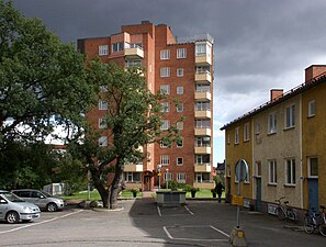 Radhuslängan högst upp med Galjonshuset i bakgrunden