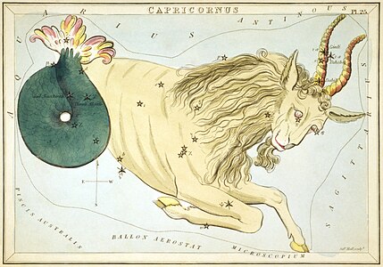 Capricornus, by Sidney Hall and Richard Rouse Bloxam (restored by Adam Cuerden)