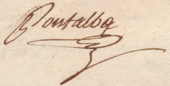 signature de Joseph-Xavier Delfau de Pontalba