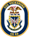 Badge de l'USS Vicksburg (CG-69).