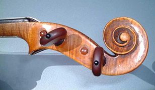 Volute ornant le chevillier d'un violon.