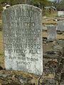 Detail of one of the older graves in the cemetery