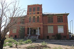 Historic high school in Toyah, July 2014