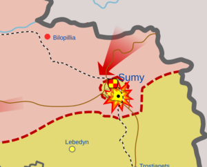 Схема боевых действий и наступления российских войск