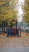 Playground in Turin, Italy on a rainy day in 2019