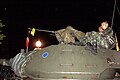 The colour of the day, yellow ribbons on machine guns of a M41 Walker Bulldog. Yellow is the color of the King.