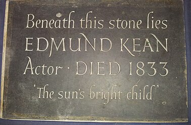 Edmund Kean's grave