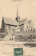 L'ancienne église de Fayet détruite en 1917.