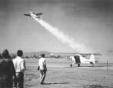 America's first jet-assisted take off, by NASA/JPL (restored by Crisco 1492)