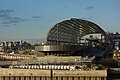 U-Bahnsteig mit Aussichtsplattform September 2020