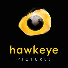 Yellow hawk eye image above the text Hawkeye Pictures Inc.