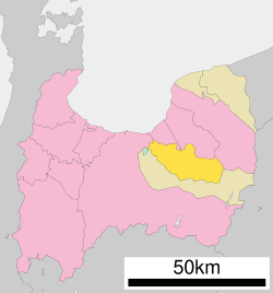Location of Kamiichi in Toyama Prefecture