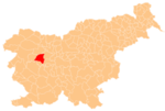 The location of the Municipality of Gorenja Vas–Poljane