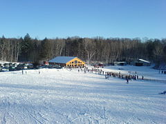 The Kettlebowl Ski Area near Bryant lies along the trail