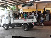 Bus at Kyaikhtiyo base station