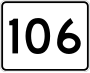 Route 106 marker