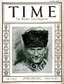 Image 54Atatürk on the cover of the Time magazine, Vol. I No. 4, March 24, 1923. Title: "Mustapha Kemal Pasha" (from History of Turkey)