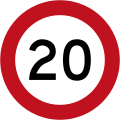 20 km/h speed limit