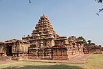 A Hindu temple in light-coloured stone