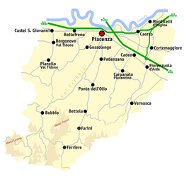 Provincia di Piacenza – Mappa