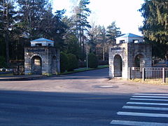 Entrée du cimetière de Rahumäe.