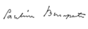 Pauline Bonaparte's signature