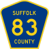 County Route 83 marker