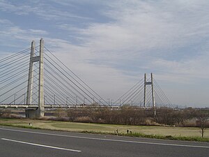 天建寺橋全景。みやき町側から