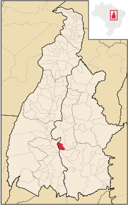 Localização de Ipueiras no Tocantins